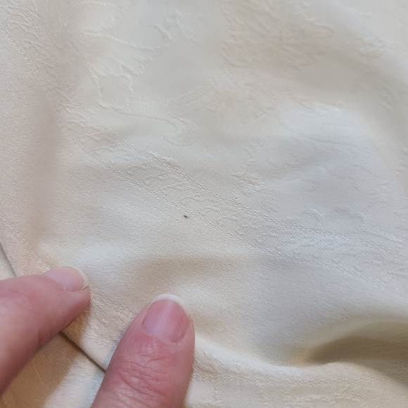 Vtg Victoria Secret Gold Label Satin Modest Tie Floral Cream Robe Womens P(XS)/S - Picture 3 of 11